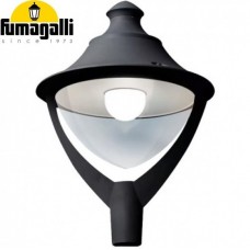 Φωτιστικό Φανάρι για Κολώνα με λάμπα LED E27 30W CCT Ρητίνης Μαύρο IP55 Fumagalli BEPPE 30